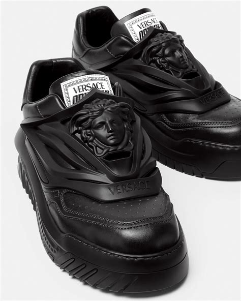 versace sneakers insole 11.25|Versace Odissea Black Leather Men's Sneakers│EU45 .